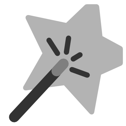 Download free grey star wand icon